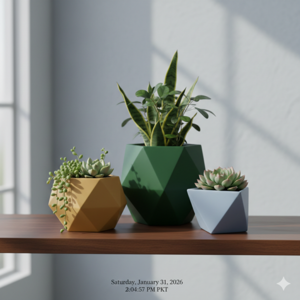 Ceramic-Geometric-Planters